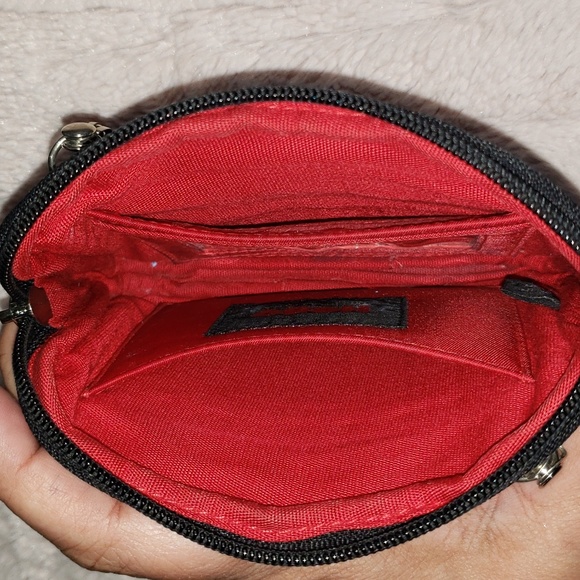 HOBO BRAND- Black Leather Small Crossbody with Chain Strap - Picture 5 of 7